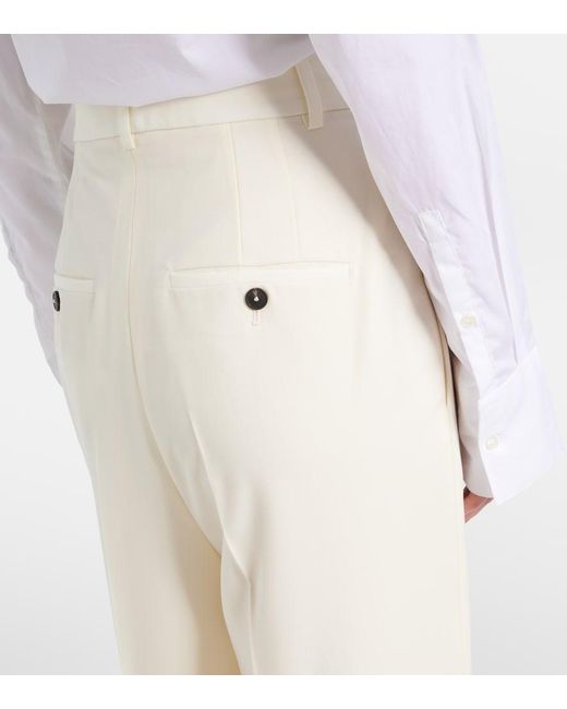 Rohe White Virgin Wool Straight Pants