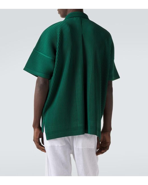 Homme Plissé Issey Miyake Green Monthly Colors: May Pleated Shirt for men