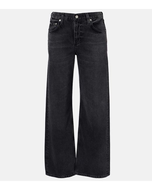 Citizens of Humanity Blue Lindz Low-Rise Straight Jeans