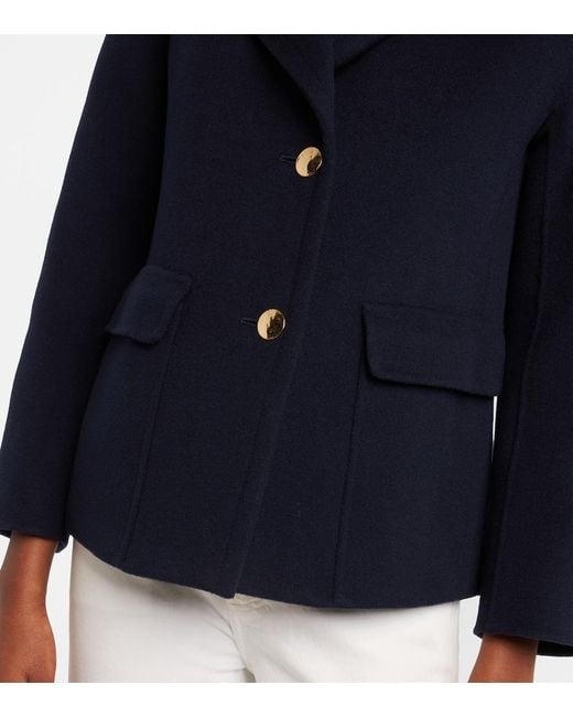 Max Mara Blue Virgin Wool Jacket