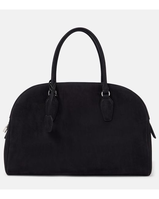 The Row Black India 15.75 Suede Tote Bag