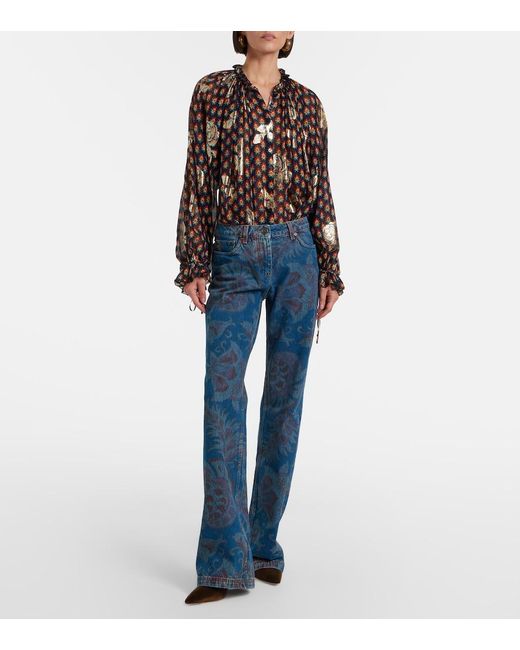 Etro Blue Flared Jeans
