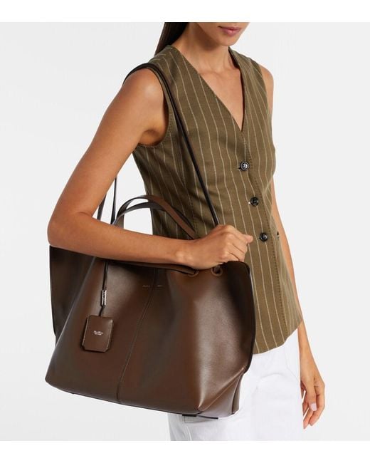 Max Mara Brown Large Leather Tote Bag