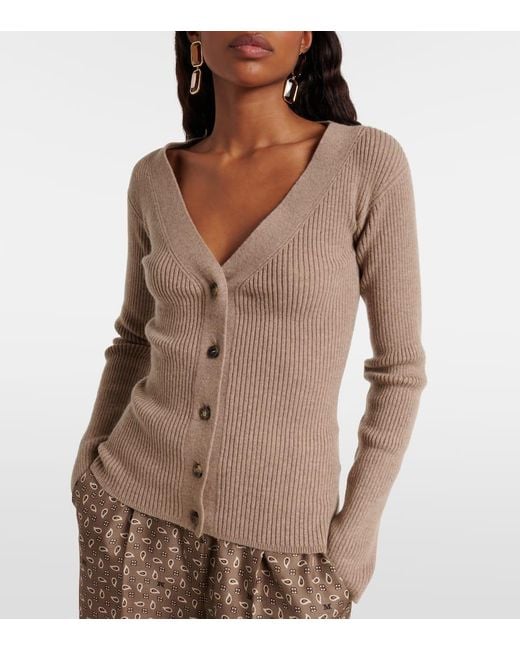Max Mara Natural Gioiosa Wool And Cashmere-Blend Cardigan