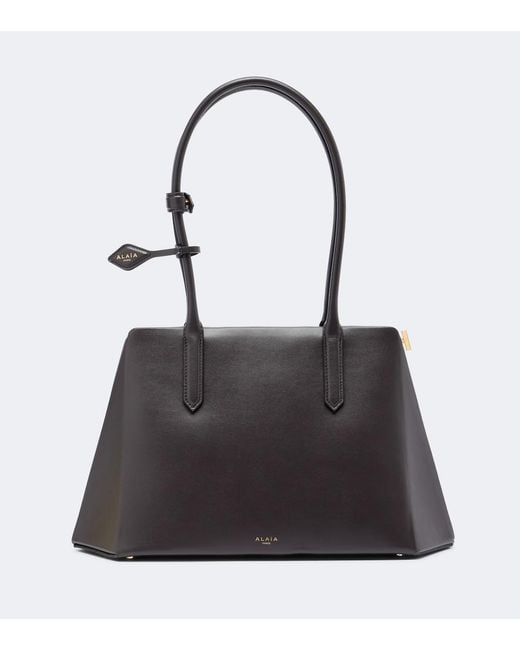 Alaïa Black Prisme Medium Leather Shoulder Bag