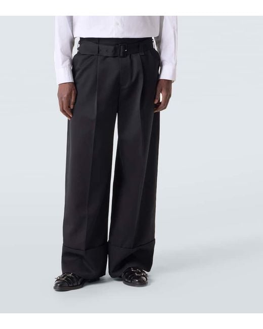 Simone Rocha Weite High-Rise-Hose in Black für Herren