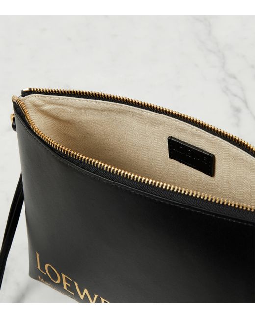 Loewe Embossed T-pouch In Black