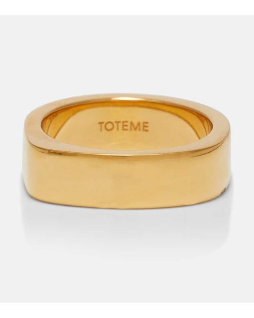 Anello Signature Bagnato di Totême  in Metallic