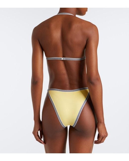 Versace Natural Greca Bikini Top