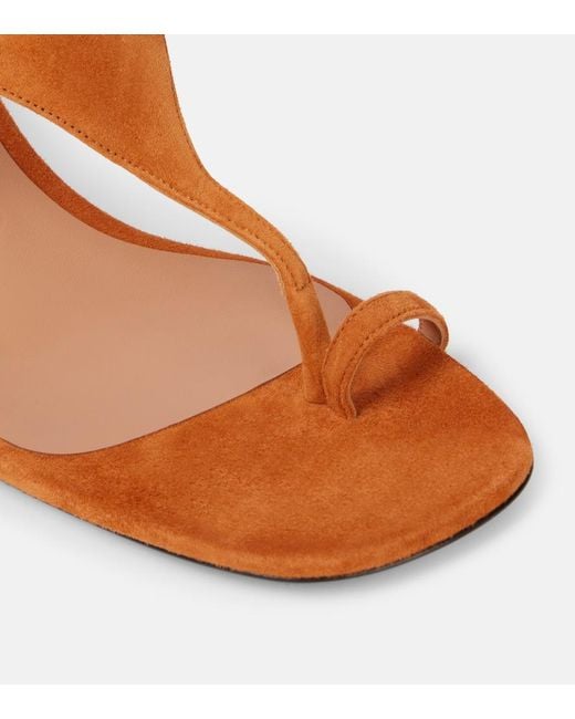 The Attico Brown Nova 65 Suede Sandals
