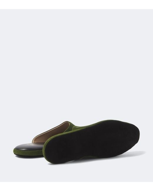 Charvet Green Suede Slippers for men
