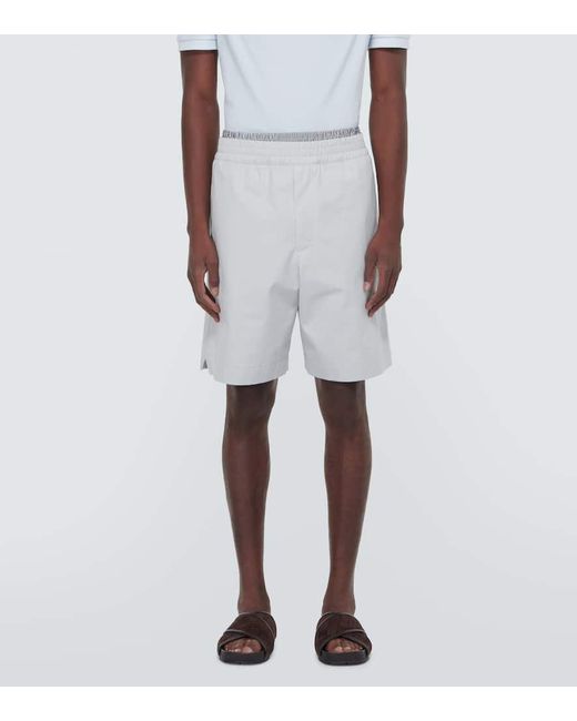 Bottega Veneta Bermuda-Shorts aus Baumwoll-Twill in White für Herren