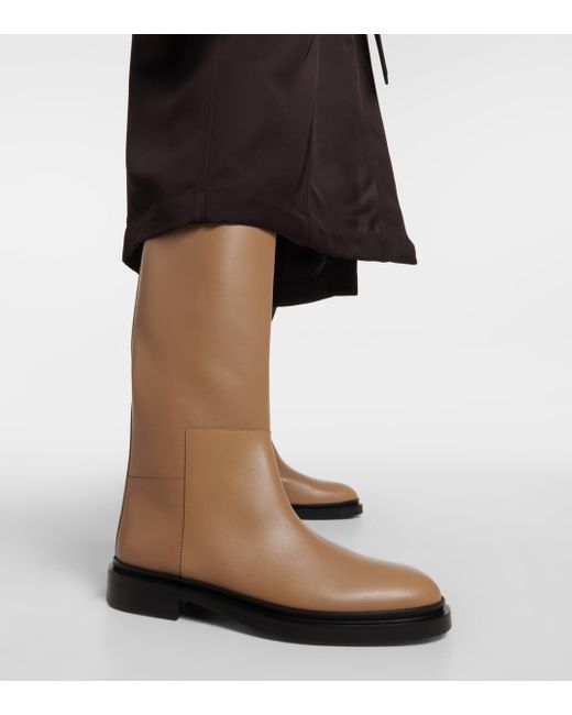 Jil Sander Brown Lucie Leather Knee-high Boots