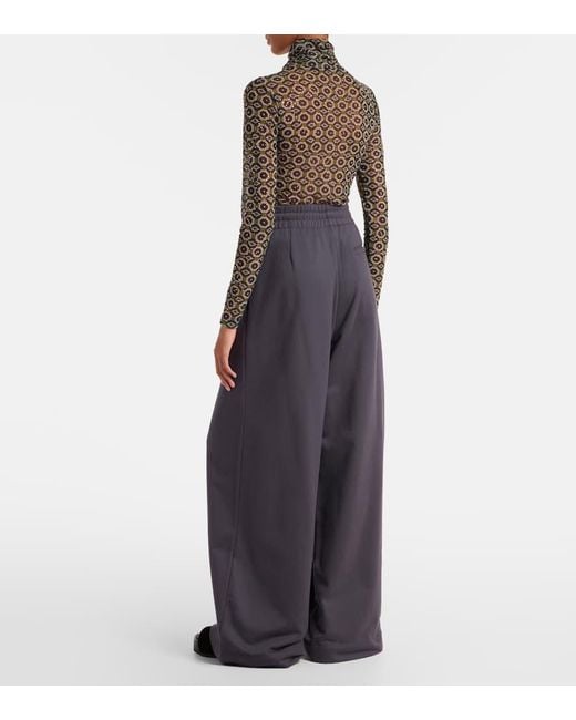 Dries Van Noten Blue Cotton Jersey Sweatpants