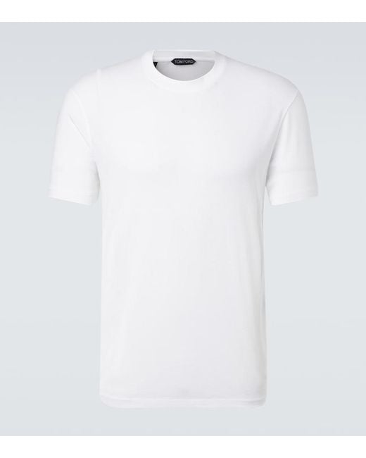 Tom Ford White Jersey T-Shirt for men