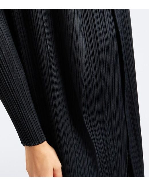 Pleats Please Issey Miyake Black Basics Pleated Cardigan