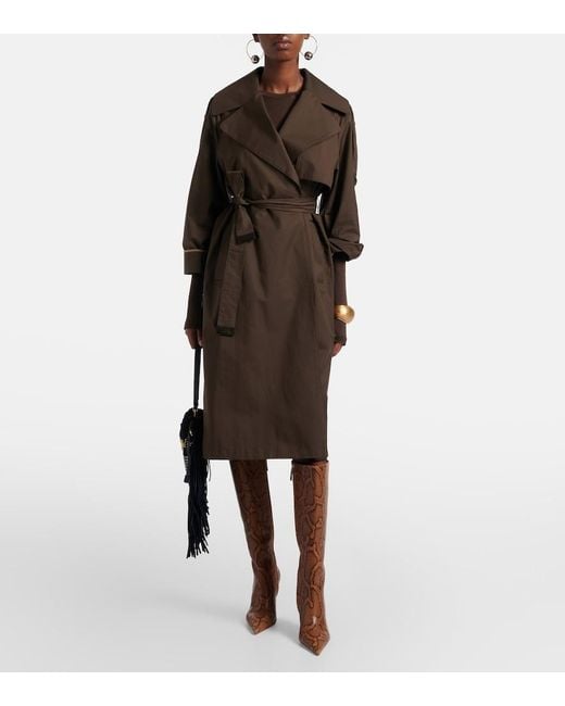 AMINA MUADDI Brown Barbara Leather Knee-High Boots