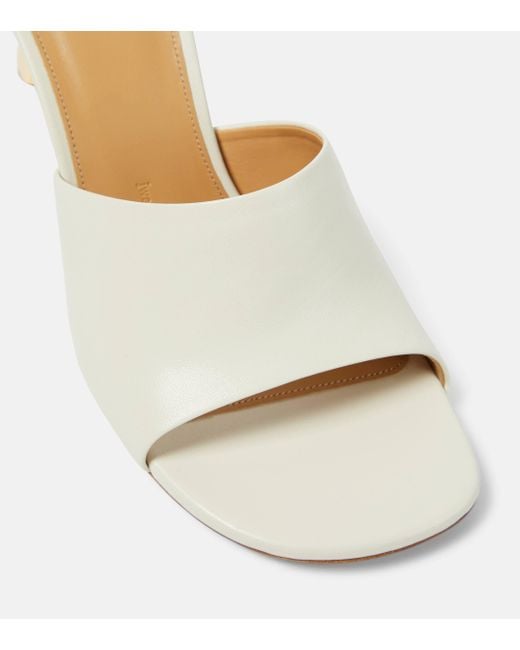 J.W. Anderson Natural Chain Heel Leather Mules