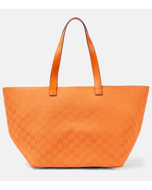 Borsa Totissima Medium in canvas GG di Gucci in Orange