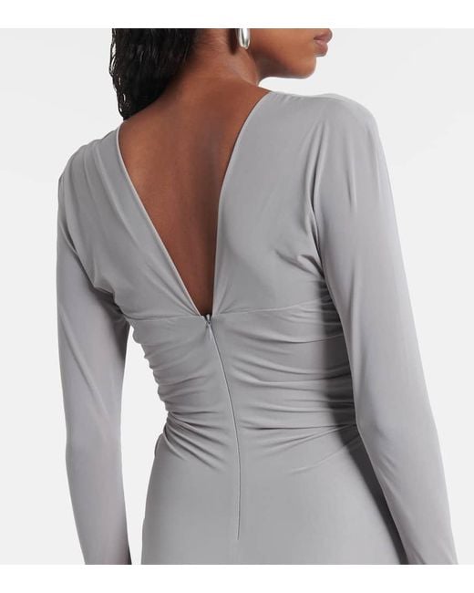 Christopher Esber Gray Maxikleid Molded Venus Aus Mesh