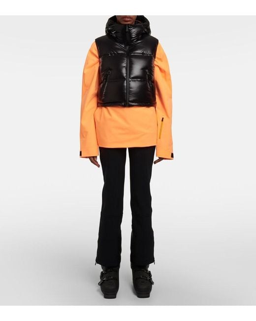 Aztech Mountain Black Snowbird Cropped Down Vest