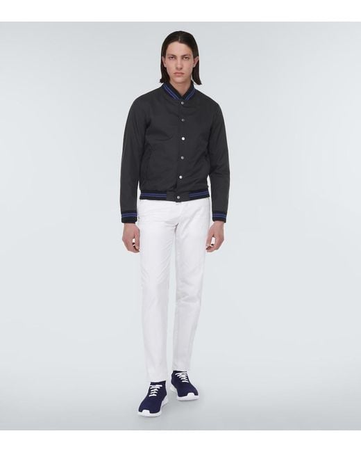 Kiton Blue Fits Cotton Sneakers for men