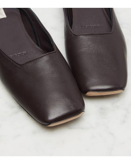 Calvin Klein Black Kate Leather Slingback Flats