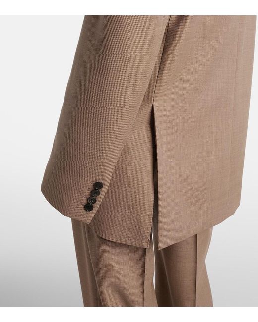Saint Laurent Natural Double-Breasted Jacket