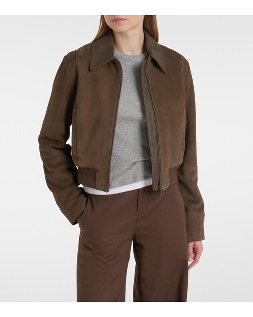 Vince Green Suede Blouson Jacket