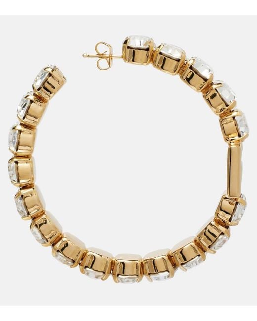 Dolce & Gabbana Metallic Embellished Hoop Earrings