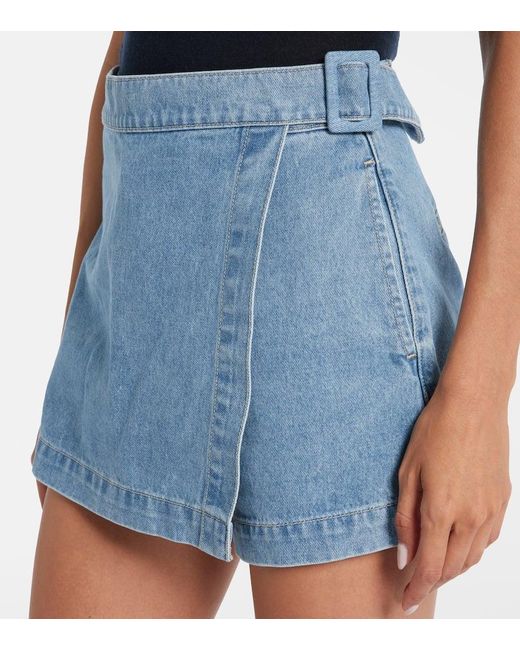 Veronica Beard Blue Diaz Denim Skort