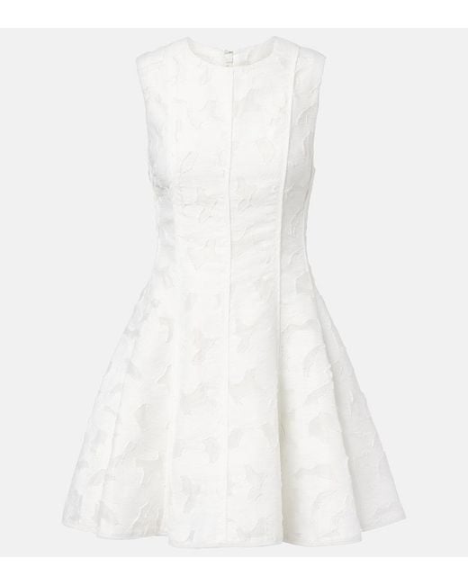 Jonathan Simkhai White Sylvia Jacquard Minidress