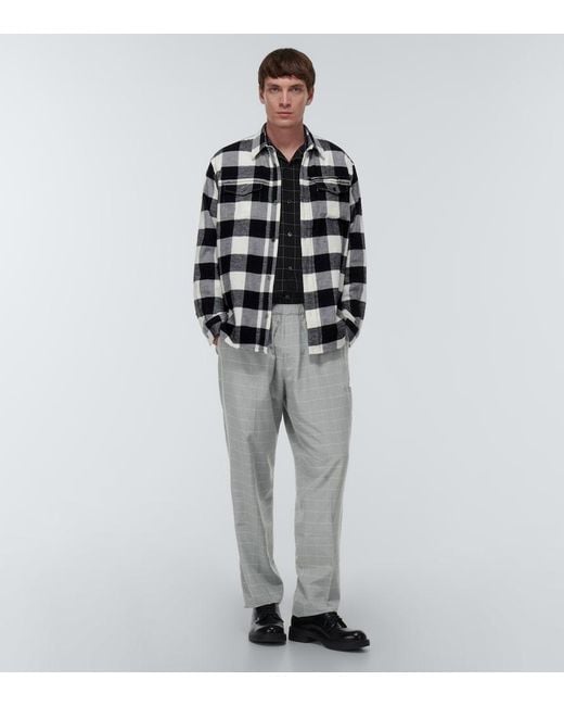 Undercover Black Checked Cotton Shirt for men