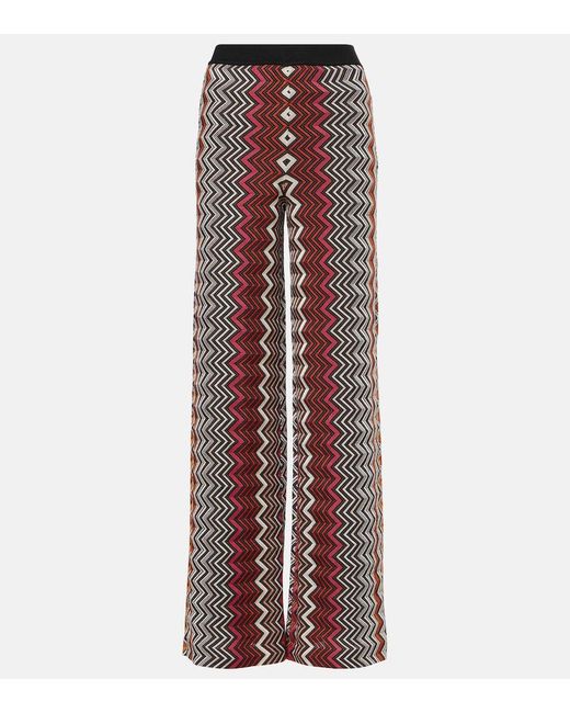 Missoni Red Wide-Leg Pants
