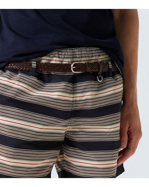 Prada Brown Braided Leather Belt for men