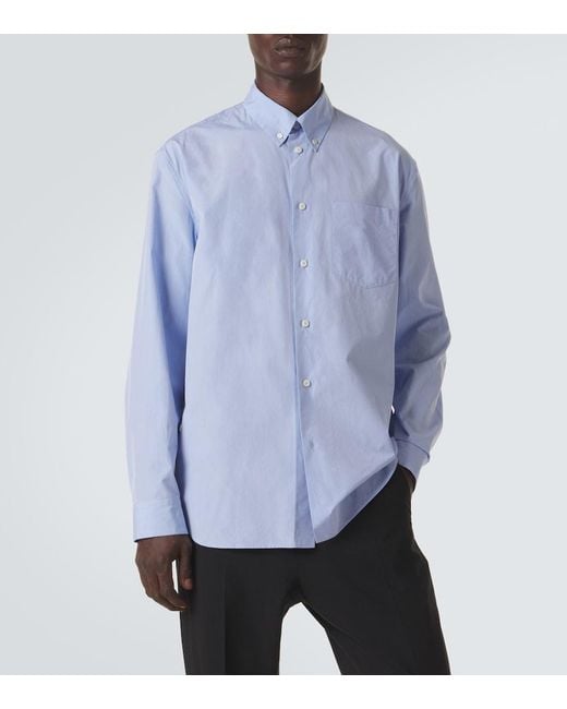 Jil Sander Blue Cotton Shirt for men