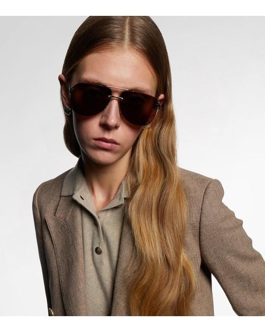 Fendi Brown Sky Aviator Sunglasses