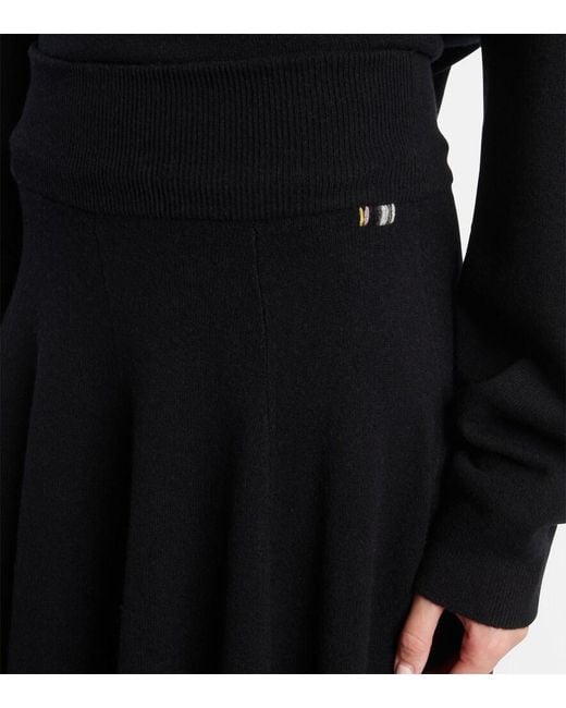 Extreme Cashmere Black N°313 Twirl Cashmere-Blend Maxi Skirt