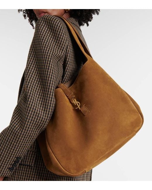 Saint Laurent Brown Le 5 A 7 Bea Suede Tote Bag