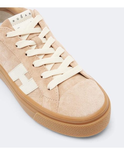 Hogan Natural Crosswind Suede Platform Sneakers