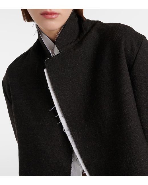 The Row Black Blazer Lysandre Aus Einem Baumwollgemisch