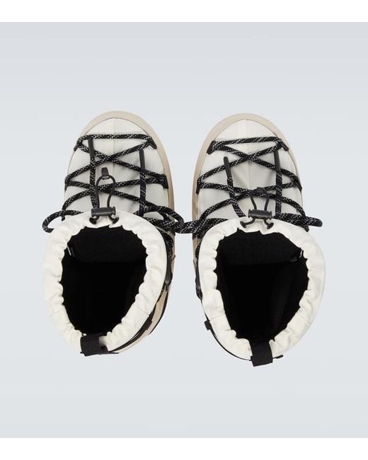 Moncler White X Moon Boot Icon Low Snow Boots for men