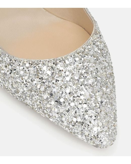 Jimmy Choo Metallic Romy 60 Glitter Pumps