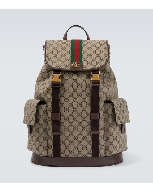 Gucci Natural Ophidia Gg Canvas Large Backpack for men