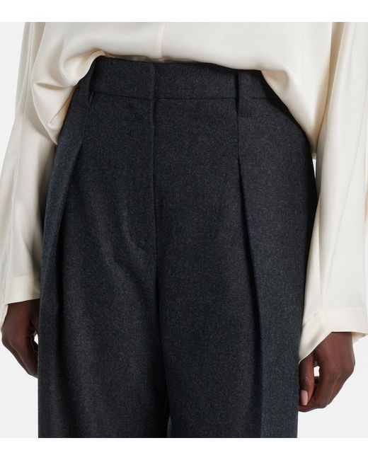 Brunello Cucinelli Blue Virgin Wool Straight Pants