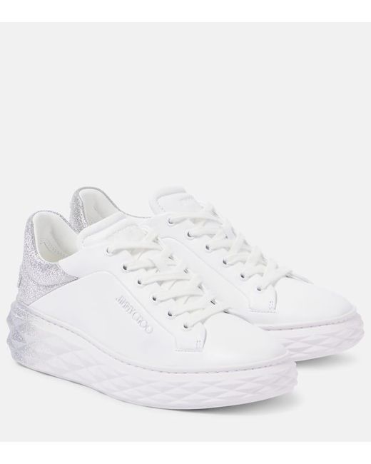 Sneakers Diamond Maxi/F Ii di Jimmy Choo in White