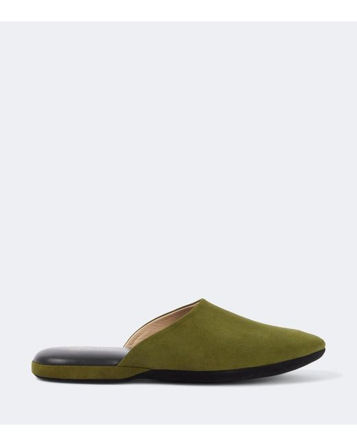 Charvet Green Suede Slippers for men