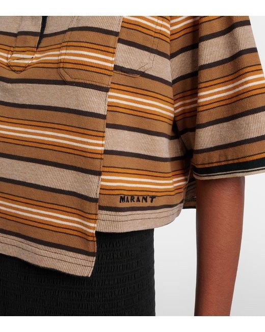 Isabel Marant Brown Cropped-Polohemd Isalyne Aus Baumwolle