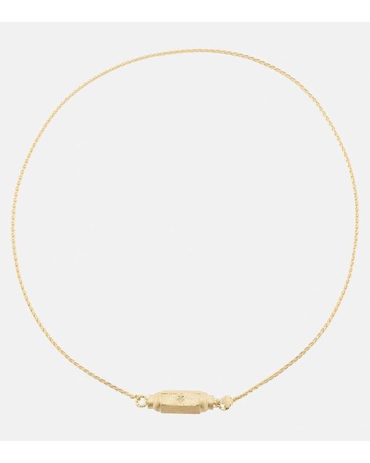 Marie Lichtenberg Natural Coco Micro 18kt Gold Necklace