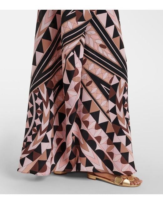 Emilio Pucci Pink Manuba Silk Crepe De Chine Kaftan